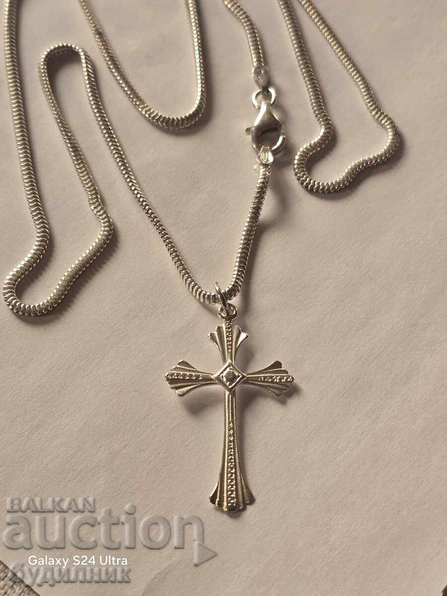 Auction  Silver chain with pendant 925, 55cm.