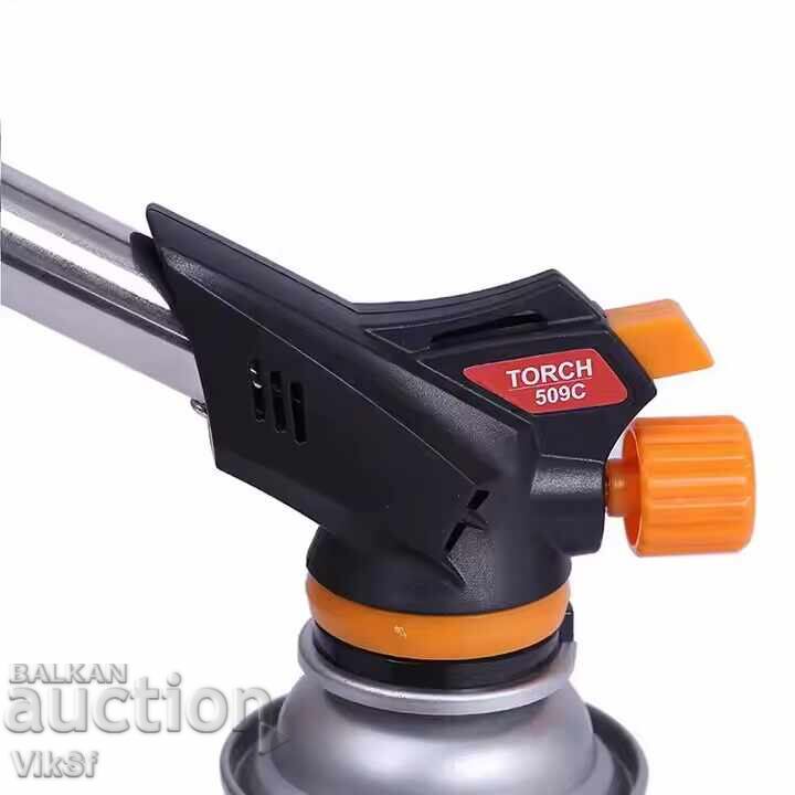 Gas burner QM 509 C with piezo ignition set with canister with price 23.00 BGN | € 11.76 Gas burner QM 509 C with piezo ignition set with canister with price 23.00 BGN | € 11.76