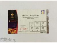 Football ticket Levski-Gent Belgium 2010 LE