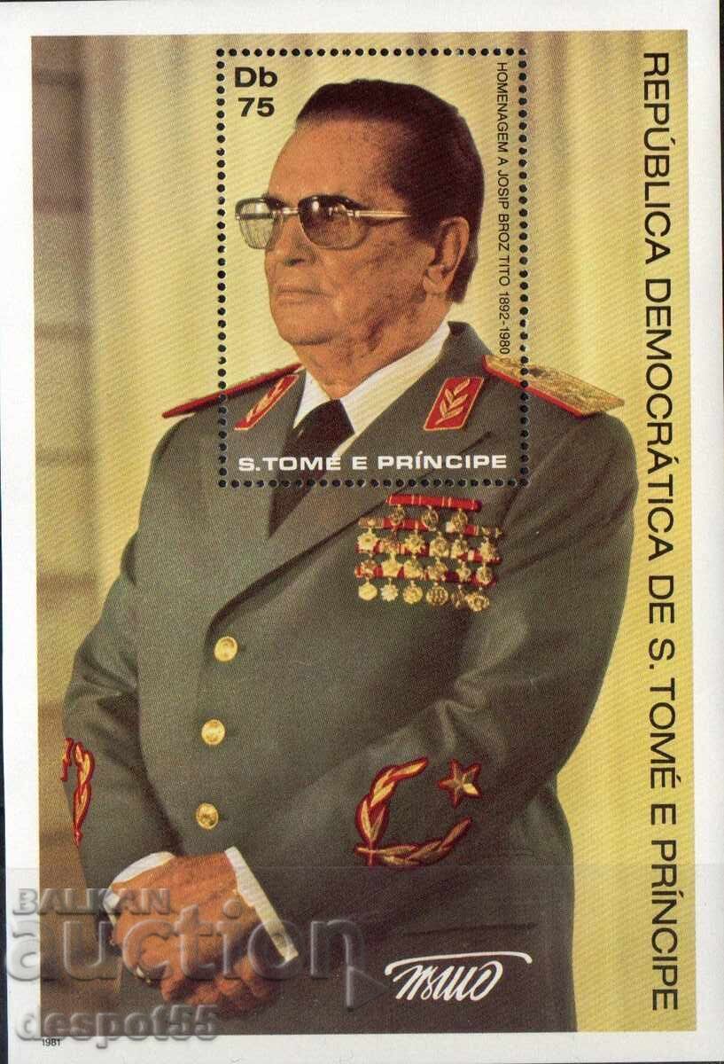 1981. Sao Tome and Principe. Josip Broz Tito, 1892-1980. Block. 1981. Sao Tome and Principe. Josip Broz Tito, 1892-1980. Block.