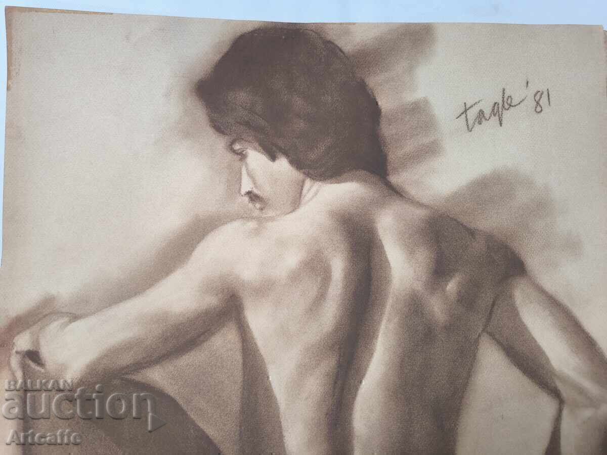 Ernesto Tagle (1948) - Σχέδιο γυμνού άνδρα 1981 με τιμή € 50.00 | 97.79 BGN