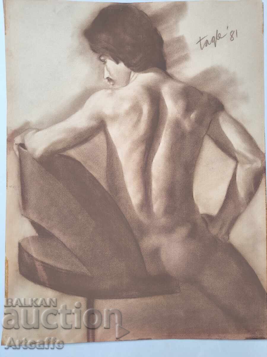 Delivery of Ernesto Tagle (1948) - Drawing of a naked man 1981 Delivery of Ernesto Tagle (1948) - Drawing of a naked man 1981