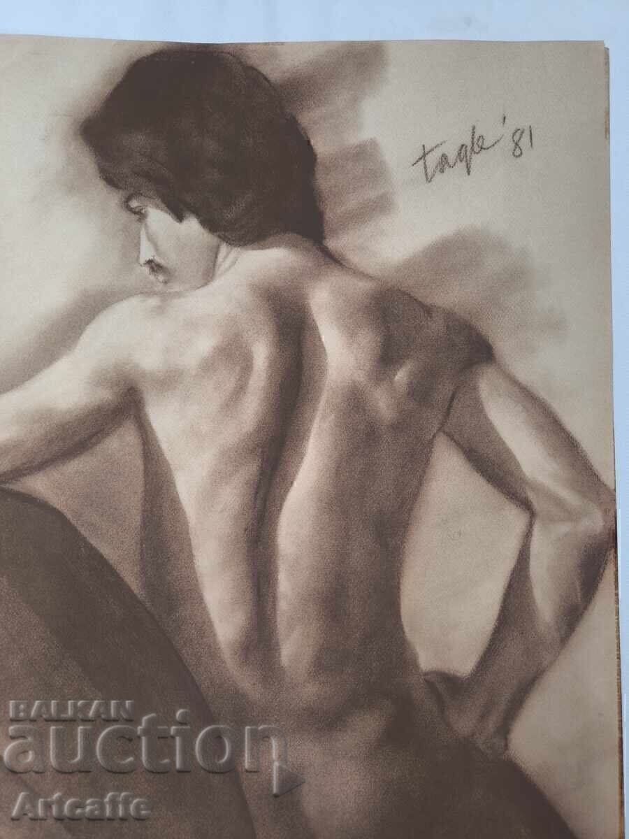 Ernesto Tagle (1948) - Drawing of a naked man 1981 - 6 Ernesto Tagle (1948) - Drawing of a naked man 1981 - 6