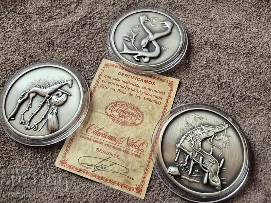 Salvador Dali 3 Silver Coins The Conquest of Space with price 700.00 BGN | € 357.90