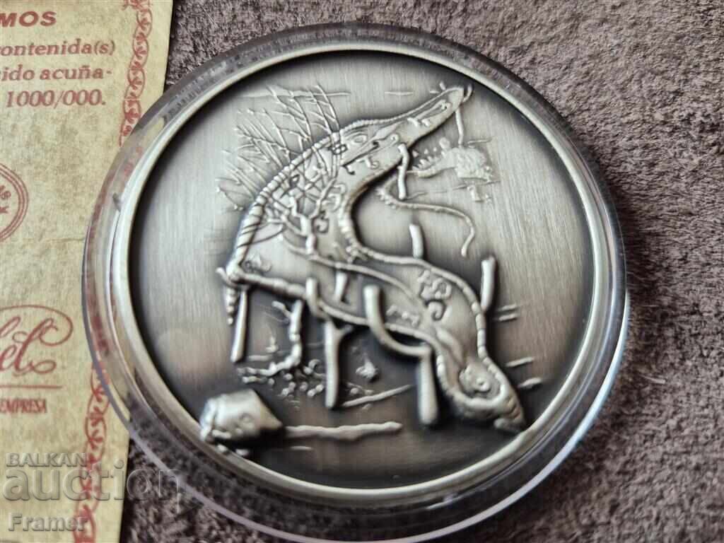 Salvador Dali 3 Silver Coins The Conquest of Space - 6