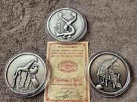 Salvador Dali 3 Silver Coins The Conquest of Space