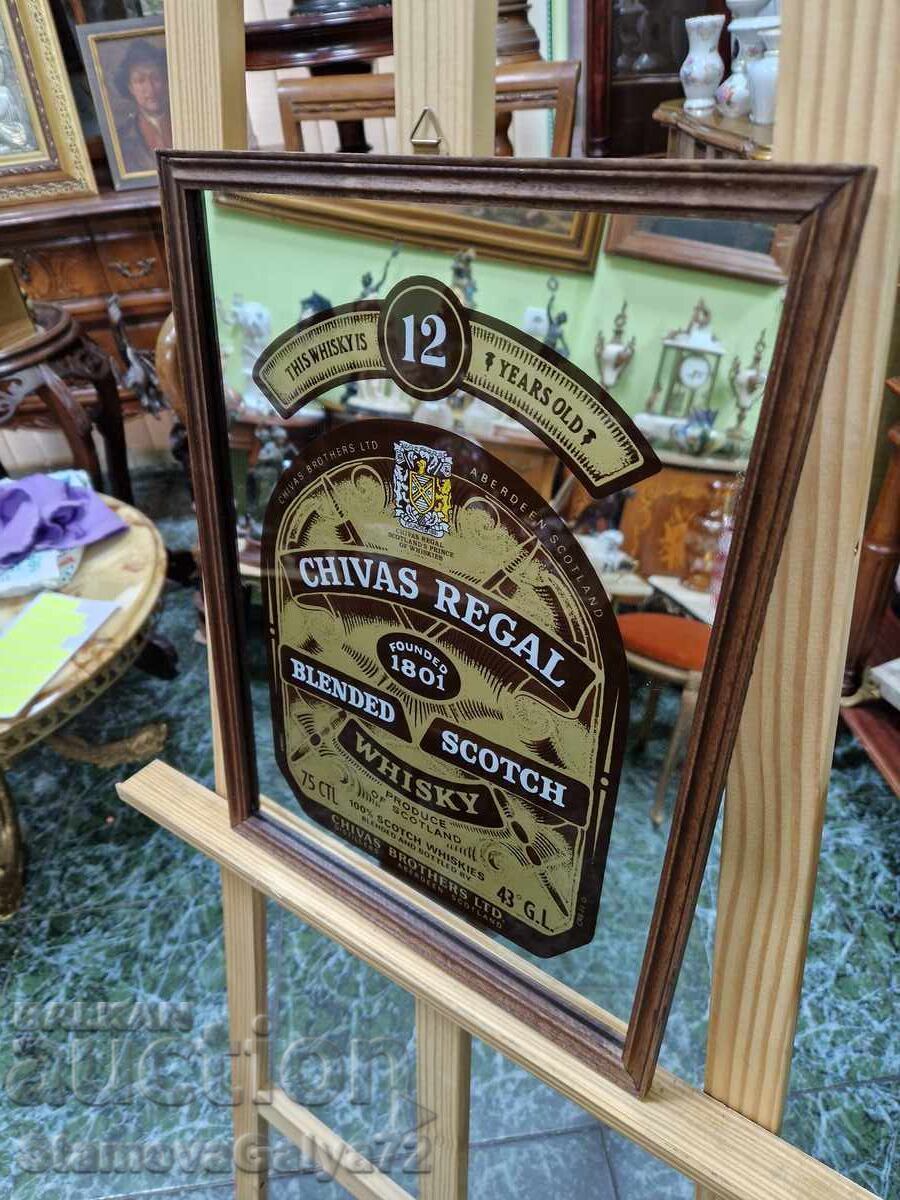 Beautiful antique advertising mirror CHIVAS REGAL - 5 Beautiful antique advertising mirror CHIVAS REGAL - 5