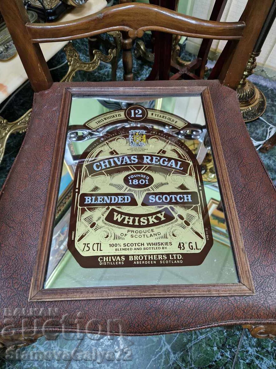 Beautiful antique advertising mirror CHIVAS REGAL - 6 Beautiful antique advertising mirror CHIVAS REGAL - 6