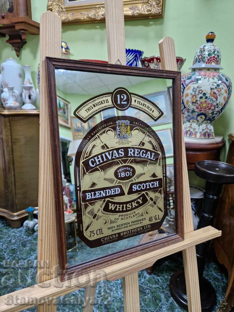 Beautiful antique advertising mirror CHIVAS REGAL Beautiful antique advertising mirror CHIVAS REGAL