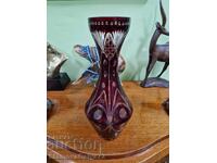 Frumoasă vază de cristal antică germană