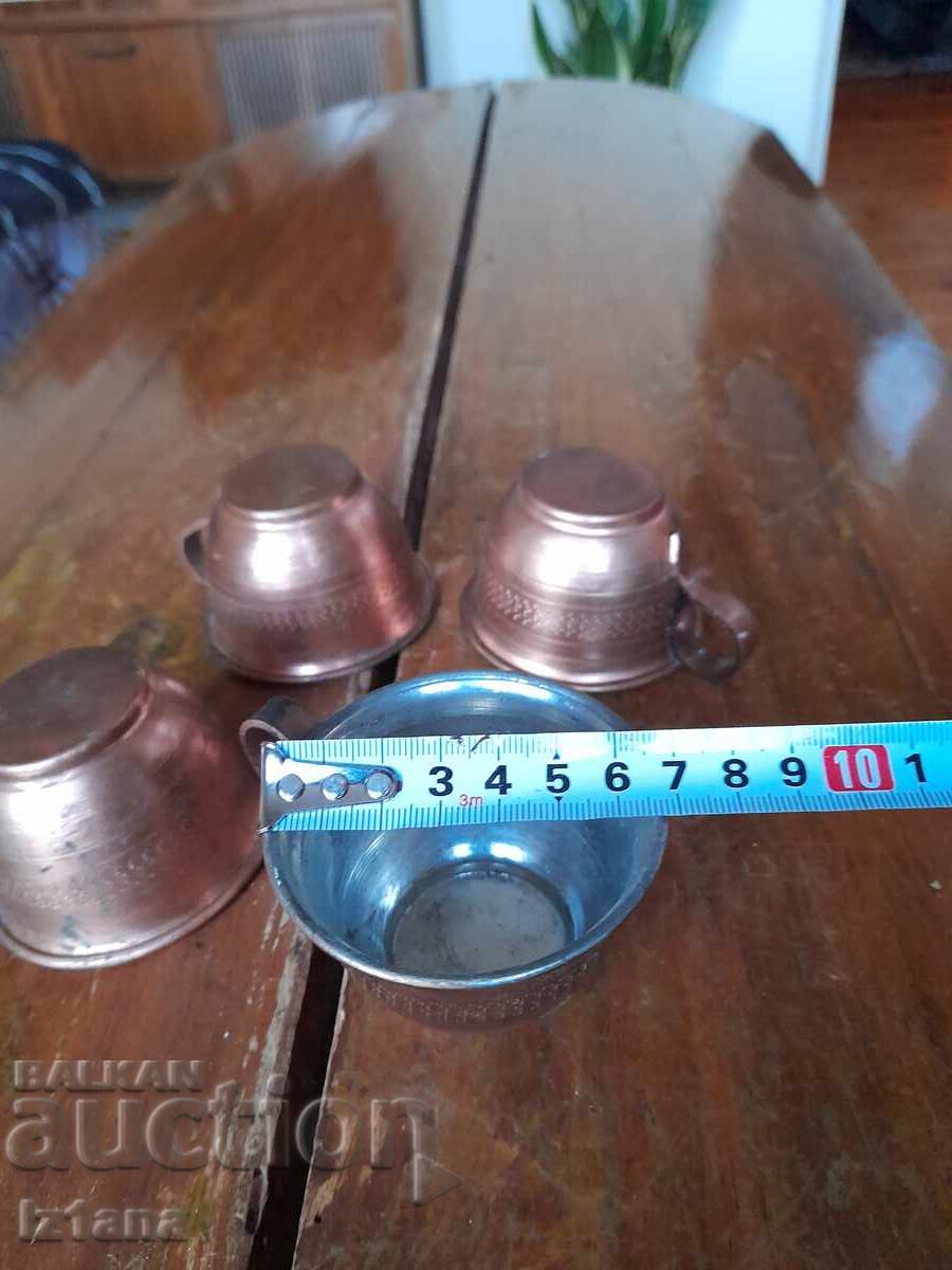 Old copper cups - 6 Old copper cups - 6
