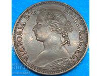 Marea Britanie 1 Farthing 1875 H Young Victoria