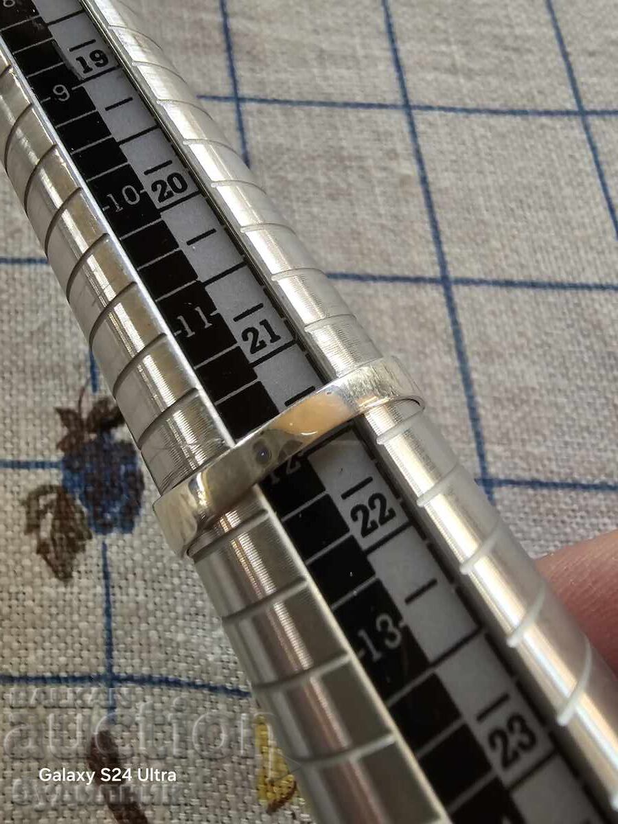 Сребърен пръстен 21,5мм 925 Проба. - 7 Сребърен пръстен 21,5мм 925 Проба. - 7