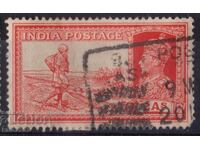 GB/India-1937-KGVI cu coroana indiană-Poștaș-,ștampilă