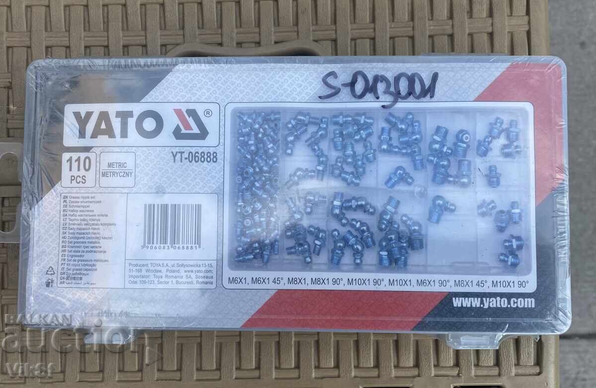 Metric grease nipples M6-M10 set of 110 pcs. with price 21.00 BGN | € 10.74 Metric grease nipples M6-M10 set of 110 pcs. with price 21.00 BGN | € 10.74