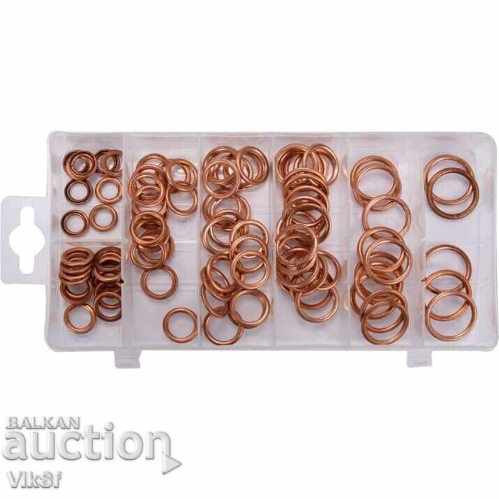YATO copper O-ring set, 95 pieces with price 23.00 BGN | € 11.76