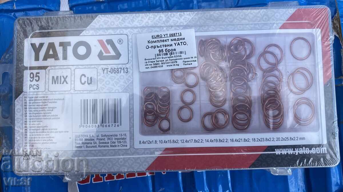 YATO copper O-ring set, 95 pieces
