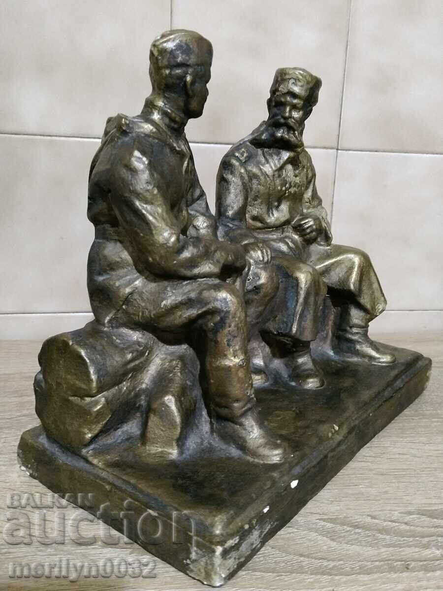 Liberators 2 soldiers Alyosha and his grandfather USSR Bulgarian Communist Party sculpture with price 525.00 BGN | € 268.43 Liberators 2 soldiers Alyosha and his grandfather USSR Bulgarian Communist Party sculpture with price 525.00 BGN | € 268.43