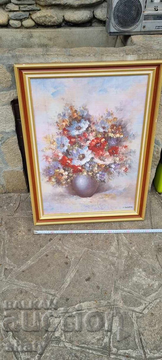 Old painting. Oil on canvas Old painting. Oil on canvas