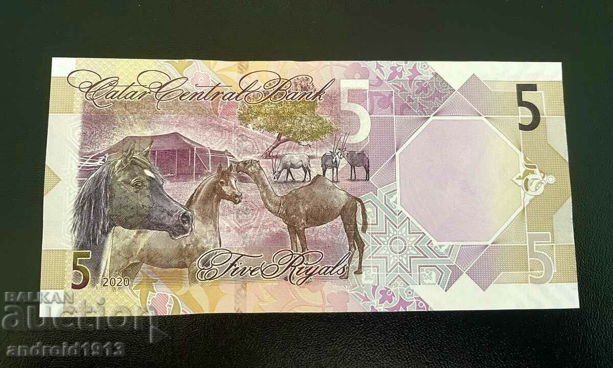 Auction QATAR - 5 RIALS 2020, R-33, UNC Auction QATAR - 5 RIALS 2020, R-33, UNC