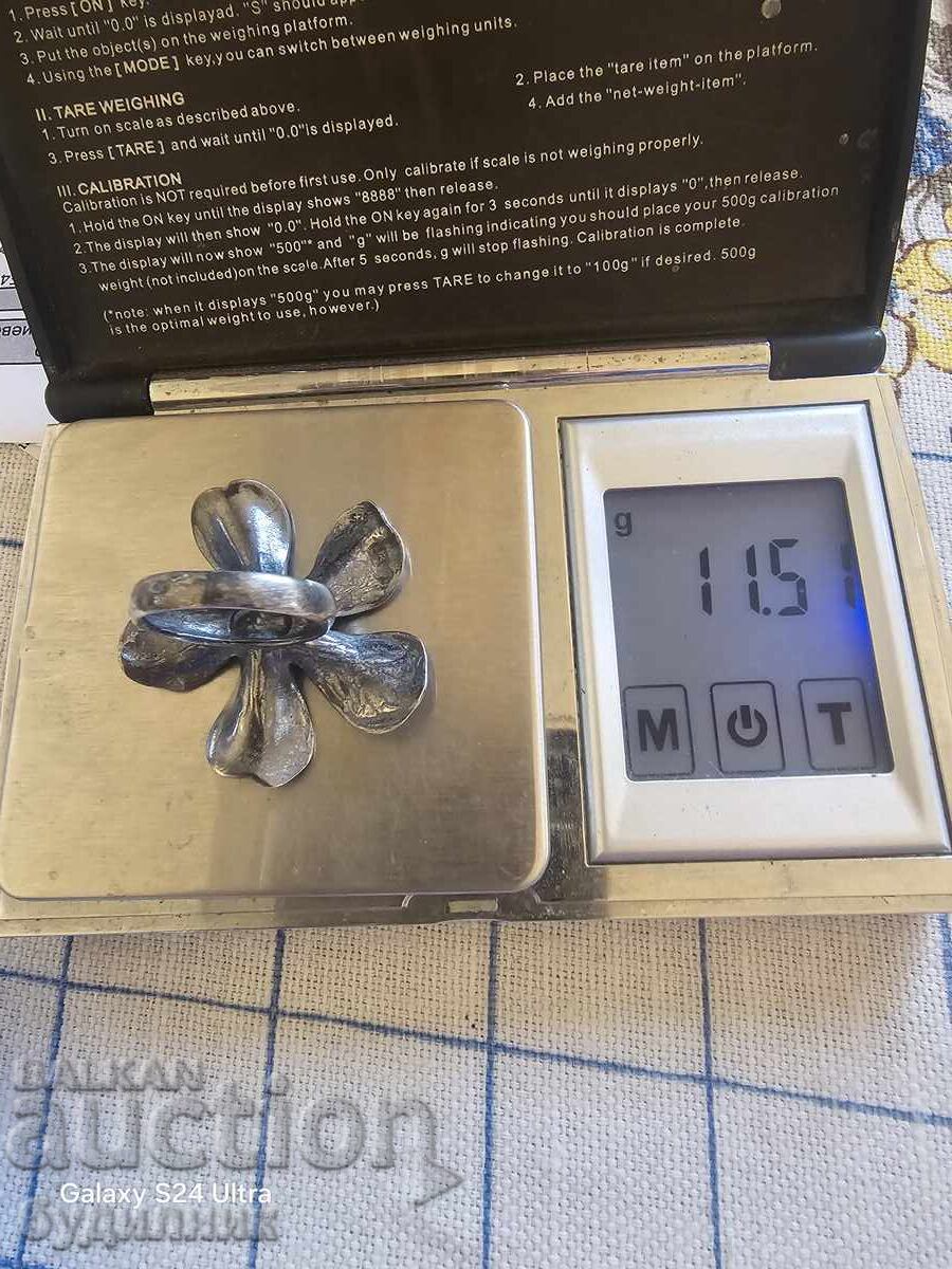 Auction Silver Solid Ring 19mm 925 Sample. Auction Silver Solid Ring 19mm 925 Sample.