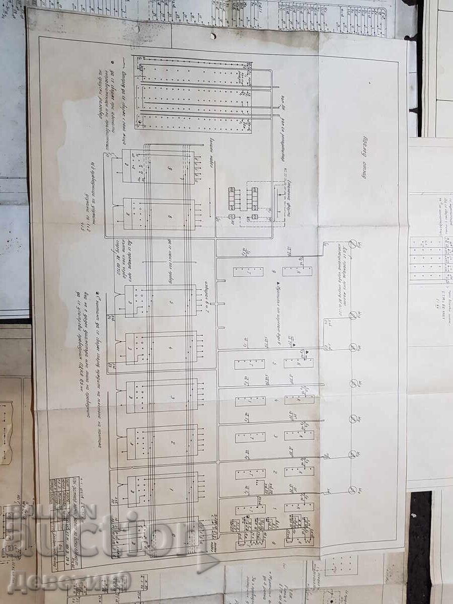 Delivery of Old military sketches (drawings) 60/40cm.-6 pcs.