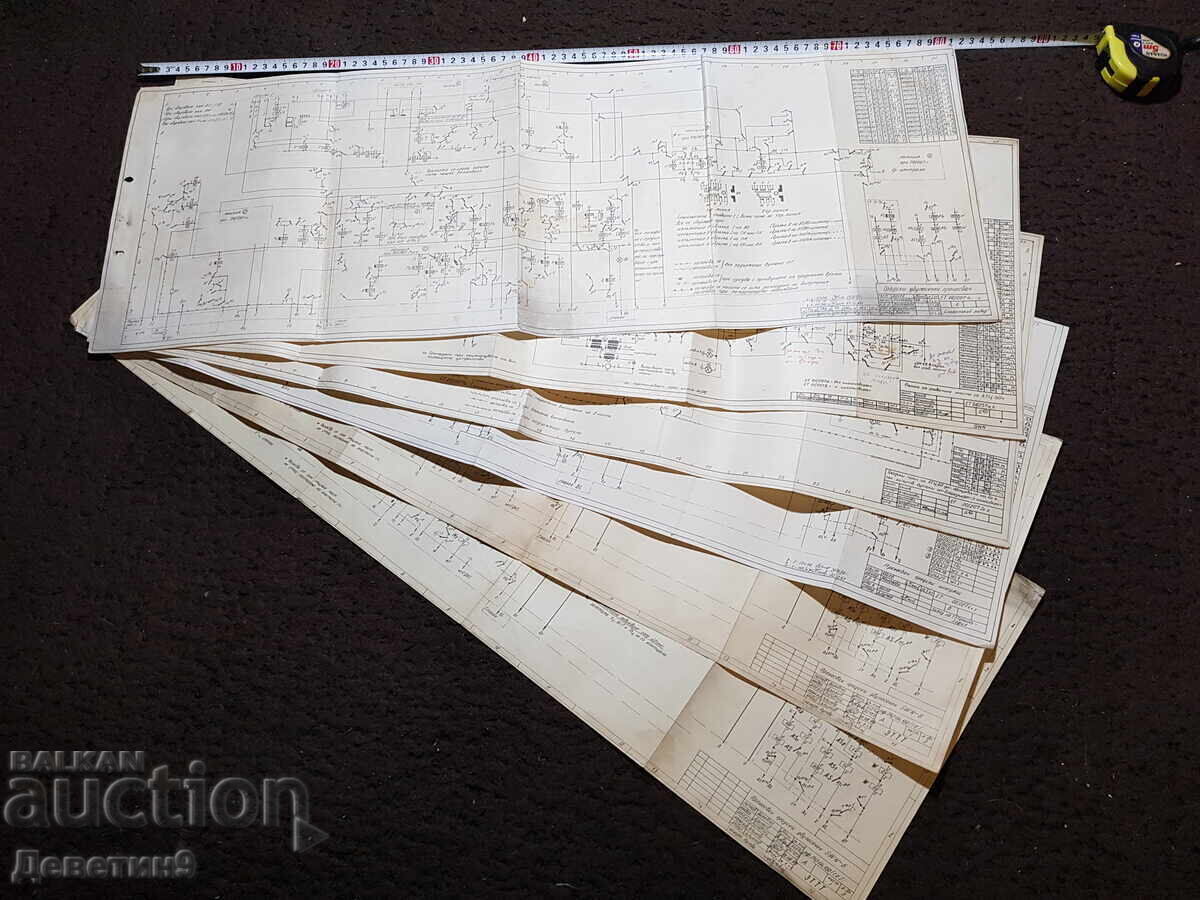 Old military sketches (drawings) 80/30cm.-6 pcs. Old military sketches (drawings) 80/30cm.-6 pcs.