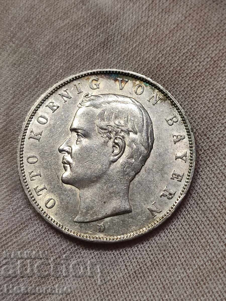 3 Marks 1911-D Germany (Bavaria) Silver