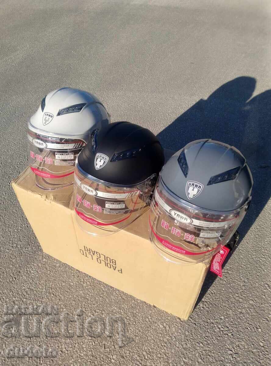 Шлем, каска за мотор скутер мотопед с визьор и спойлер YAWA - 7 Шлем, каска за мотор скутер мотопед с визьор и спойлер YAWA - 7