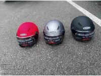 Casca, cască pentru motocicletă, scuter, moped cu vizieră YAWA neagră, si