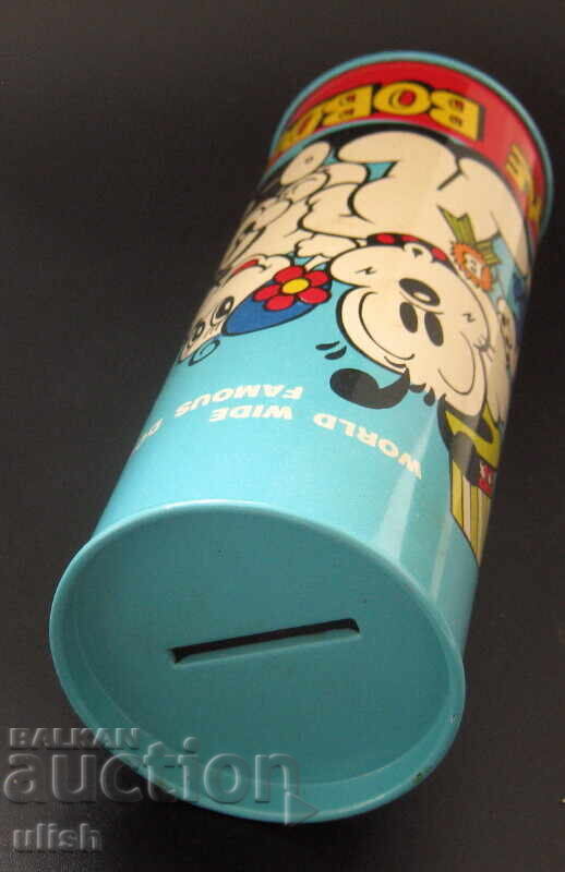 Auction Little Bobdog old tin lithograph money box Auction Little Bobdog old tin lithograph money box