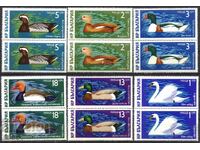 Timbre curate Fauna Waterfowl 1976 din Bulgaria