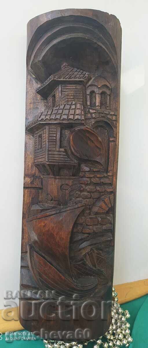 Авторска дърворезба пано - Голешев - 5