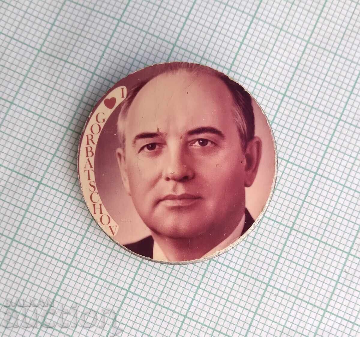 18131 Badge - Mikhail Gorbachev with price 4.00 BGN | € 2.05 18131 Badge - Mikhail Gorbachev with price 4.00 BGN | € 2.05