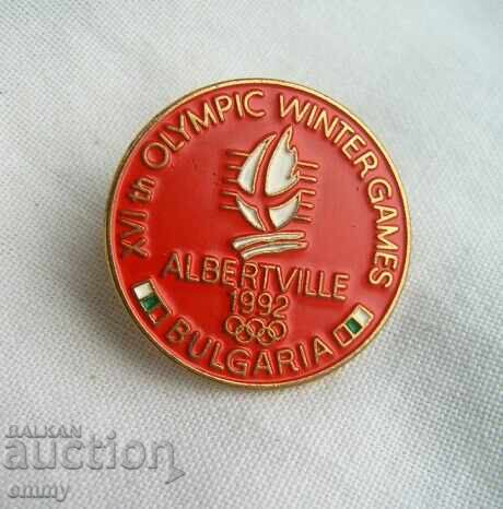 Delivery of 3 pieces Badge Winter Olympics Albertville 1992, team Bulgaria