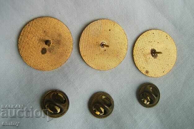 3 pieces Badge Winter Olympics Albertville 1992, team Bulgaria - 5