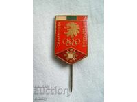 Badge Olympic Games Sarajevo 1984 - Bulgaria, BOK