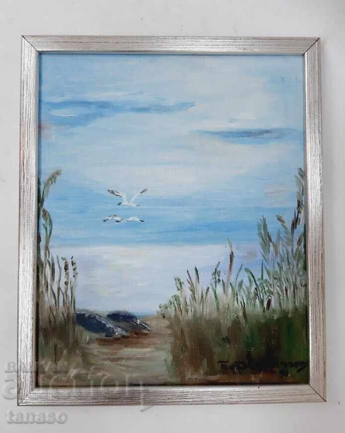 Pictură în ulei originală veche