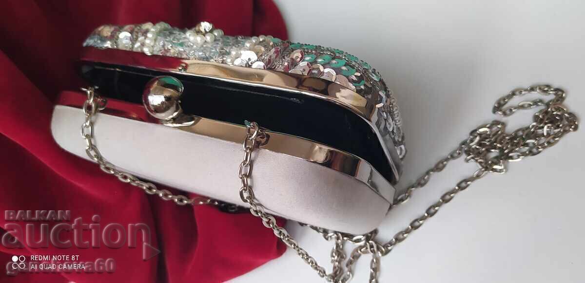 Delivery of Beautiful Women's Bag with Beads and Sequins/Brand