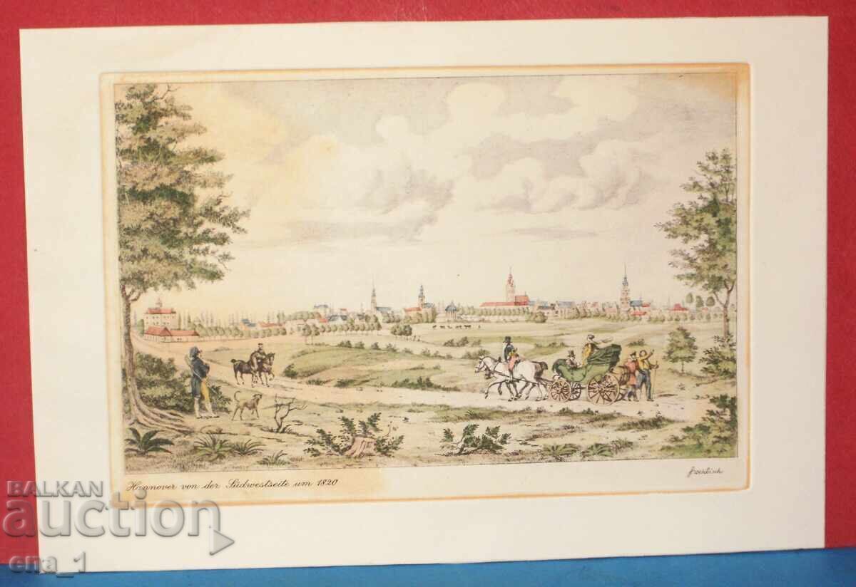 Gravura originală rară a Hanovrei în jurul anului 1820. de H. Velish cu preț € 22.00 | 43.03 BGN Gravura originală rară a Hanovrei în jurul anului 1820. de H. Velish cu preț € 22.00 | 43.03 BGN