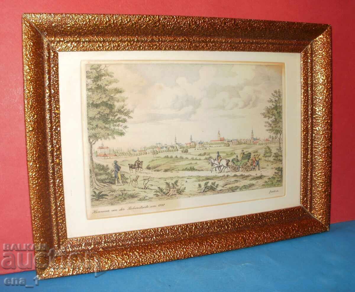 Gravura originală rară a Hanovrei în jurul anului 1820. de H. Velish - 6 Gravura originală rară a Hanovrei în jurul anului 1820. de H. Velish - 6
