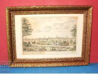 Rare original etching of Hanover circa 1820 by H. Velisch