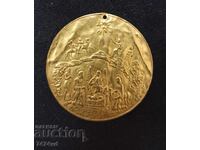 RARE LARGE GOLD MEDALLION-BABY GIRL-24 CARAT