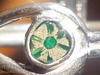 SILVER RING WITH TRAPIC EMERALD (MUZO, COLOMBIA)