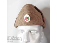 Παλιά MILITARY CAP WINTER HAT εμαγιέ κοκάδα