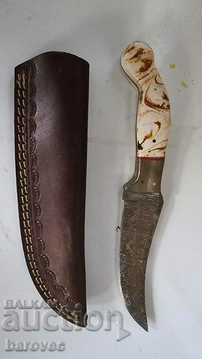 An old knife with a thread and a leather handle with price 100.00 BGN | € 51.13