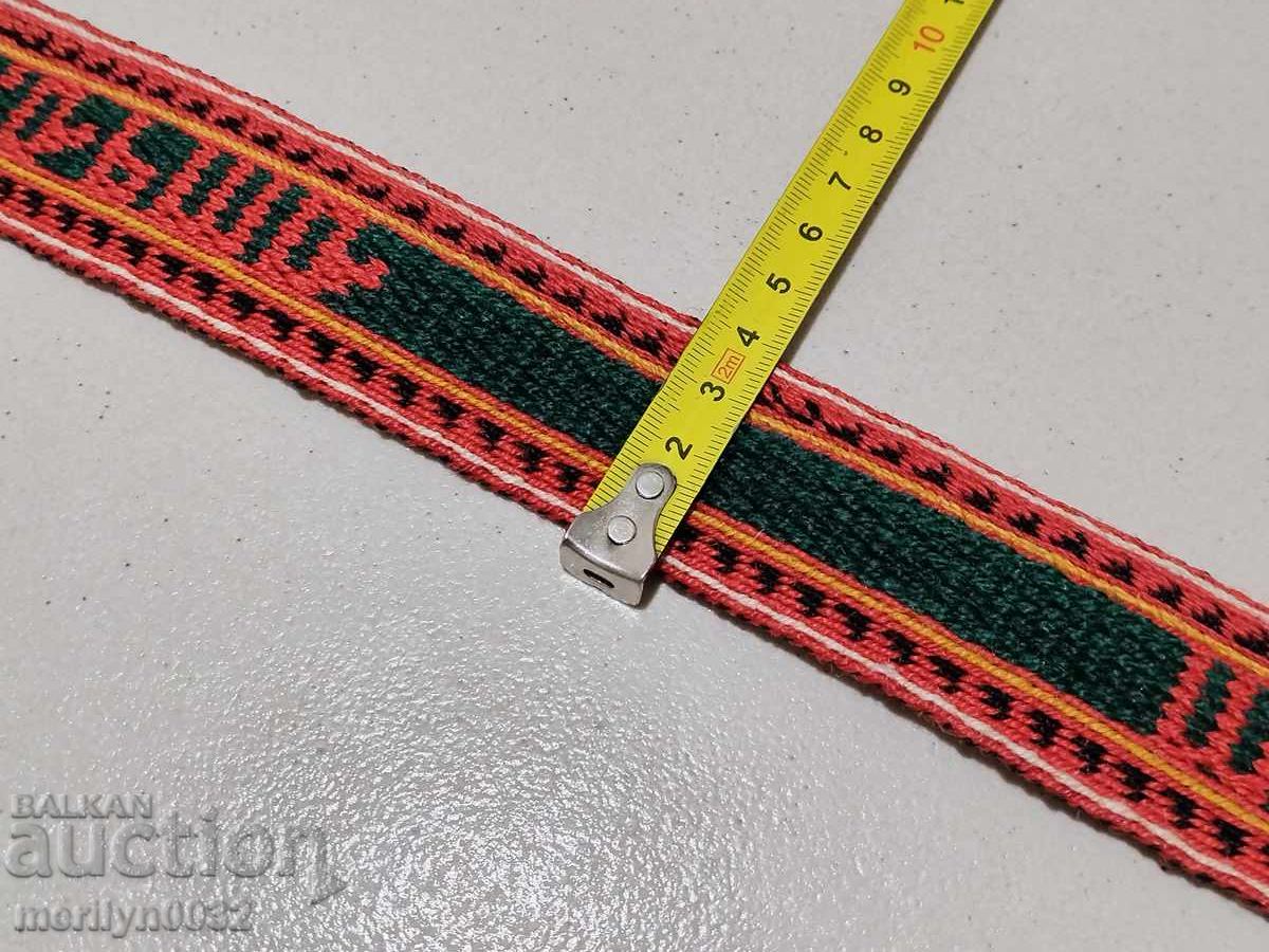 Old hand-woven belt from the beginning of the 20th century, costume, length 3.37 meters - 5 Old hand-woven belt from the beginning of the 20th century, costume, length 3.37 meters - 5