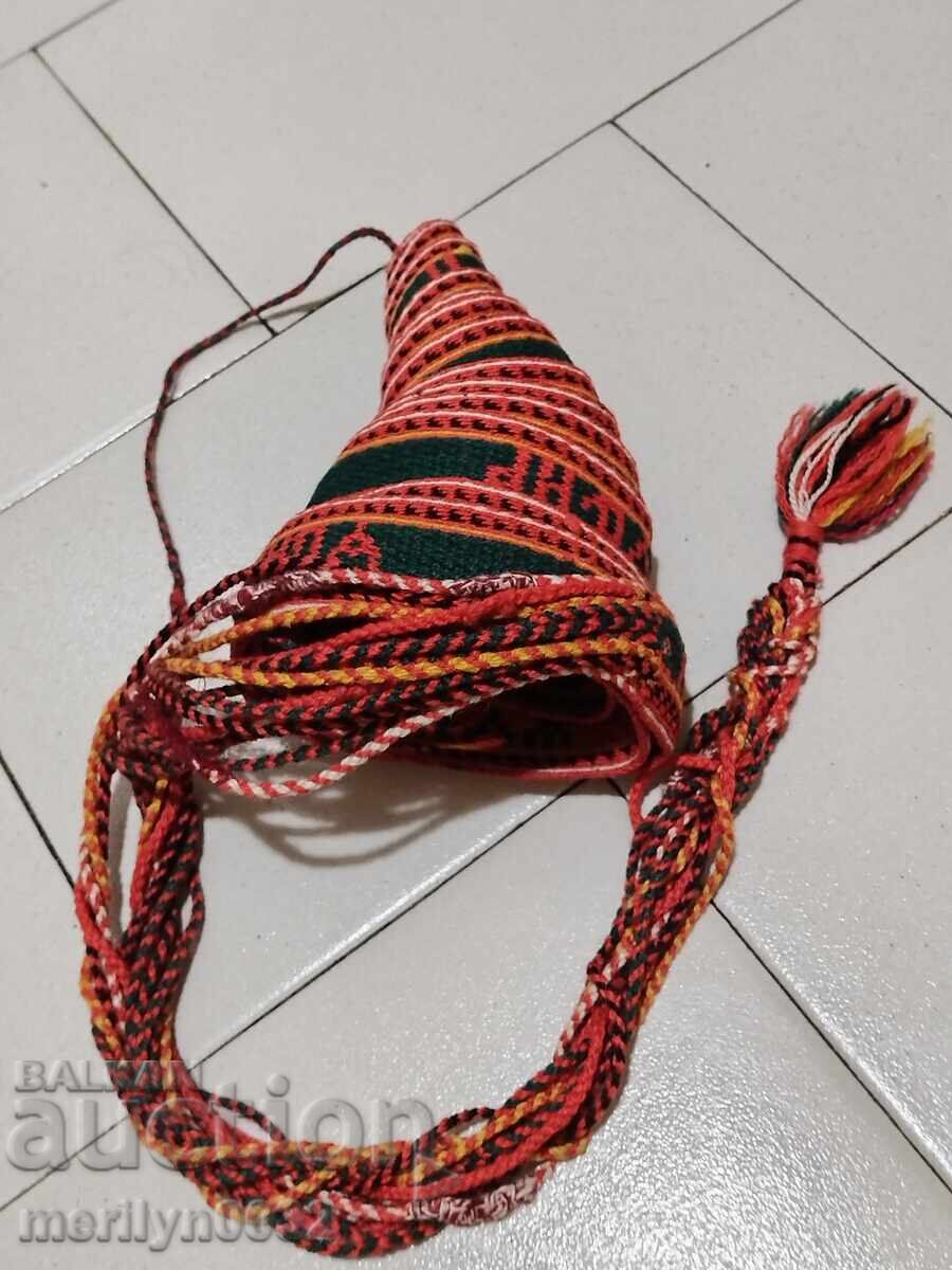 Old hand-woven belt from the beginning of the 20th century, costume, length 3.37 meters - 7 Old hand-woven belt from the beginning of the 20th century, costume, length 3.37 meters - 7