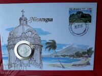 Nicaragua-50 cents 1983 and postage stamp in a beautiful envelope