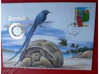 Seychelles-5 cents 1975 F.A.O and postage stamp in a beautiful envelope